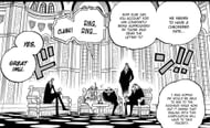 The Gorosei discussing Sabo as a 'checkered fate' person (Image via Shueisha)